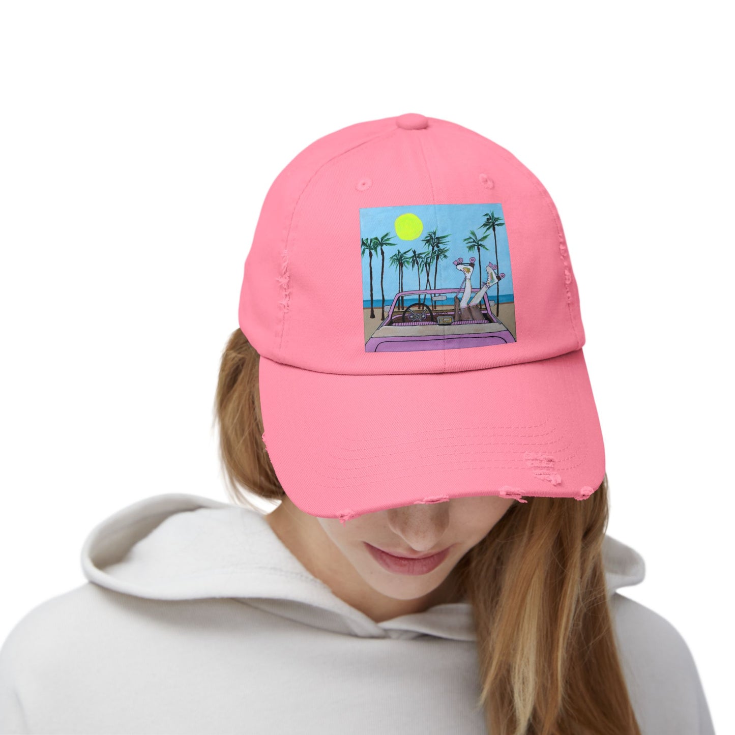 Beach Day Distressed Hat