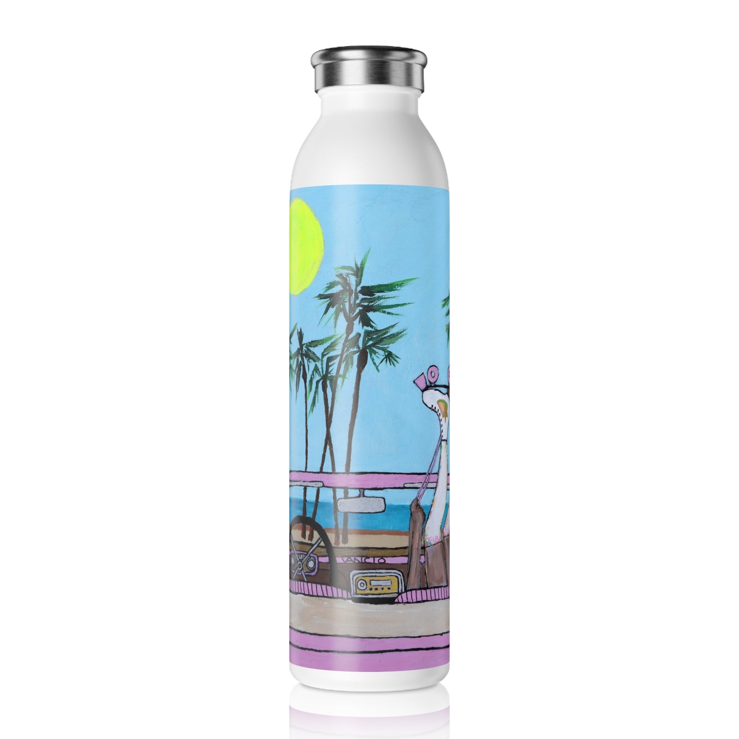 Roller Beach Babe Slim Water Bottle