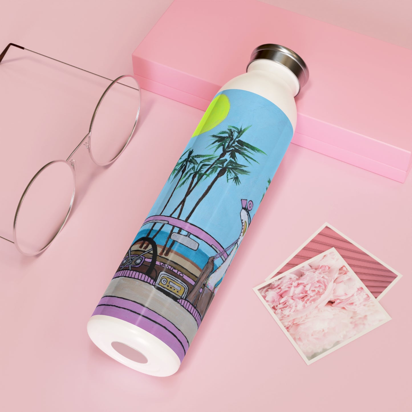 Roller Beach Babe Slim Water Bottle