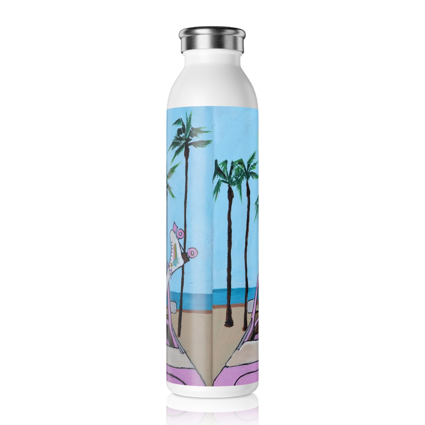 Roller Beach Babe Slim Water Bottle