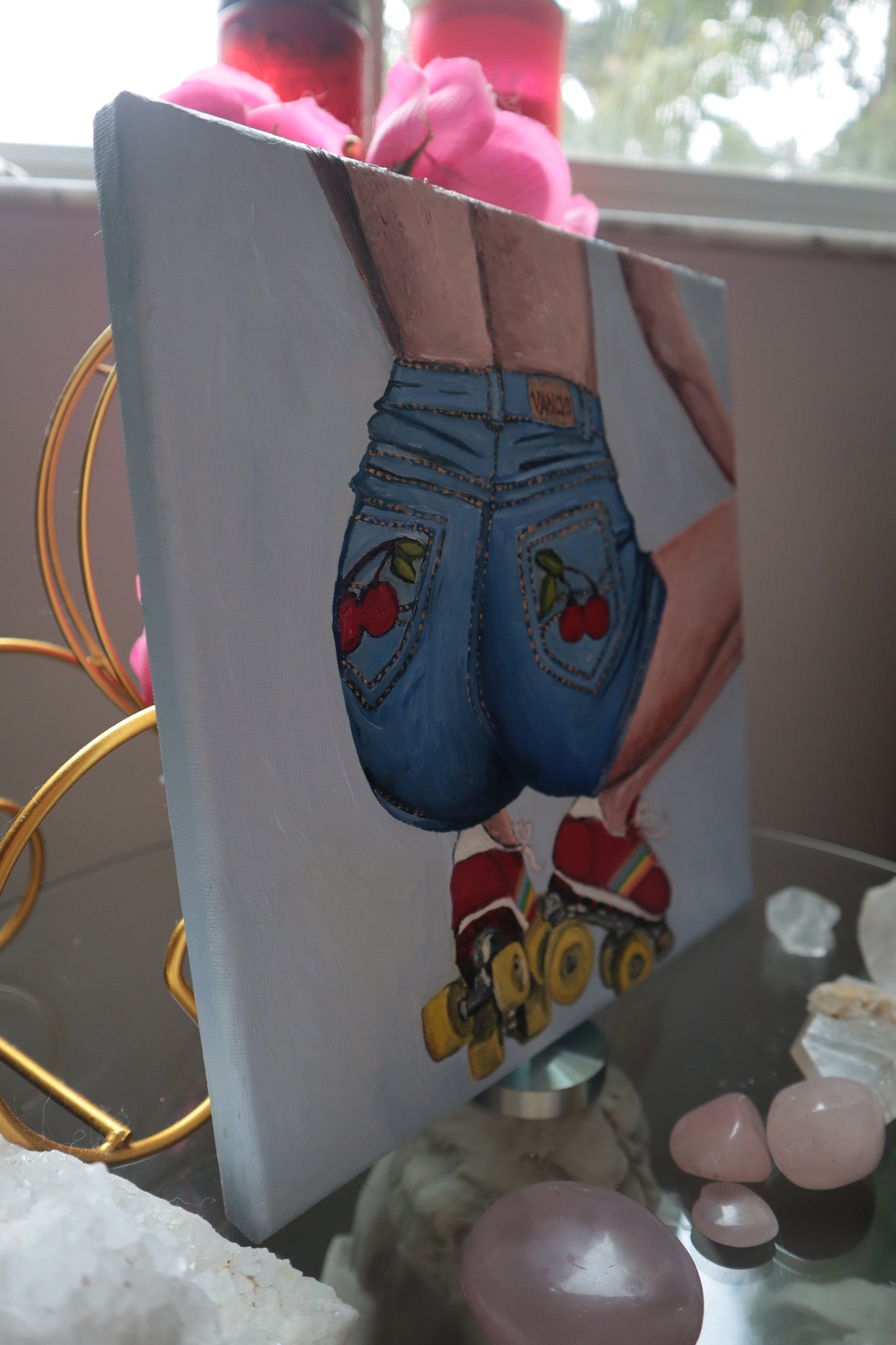 Cherry Drops Of Love Original Oil Painting