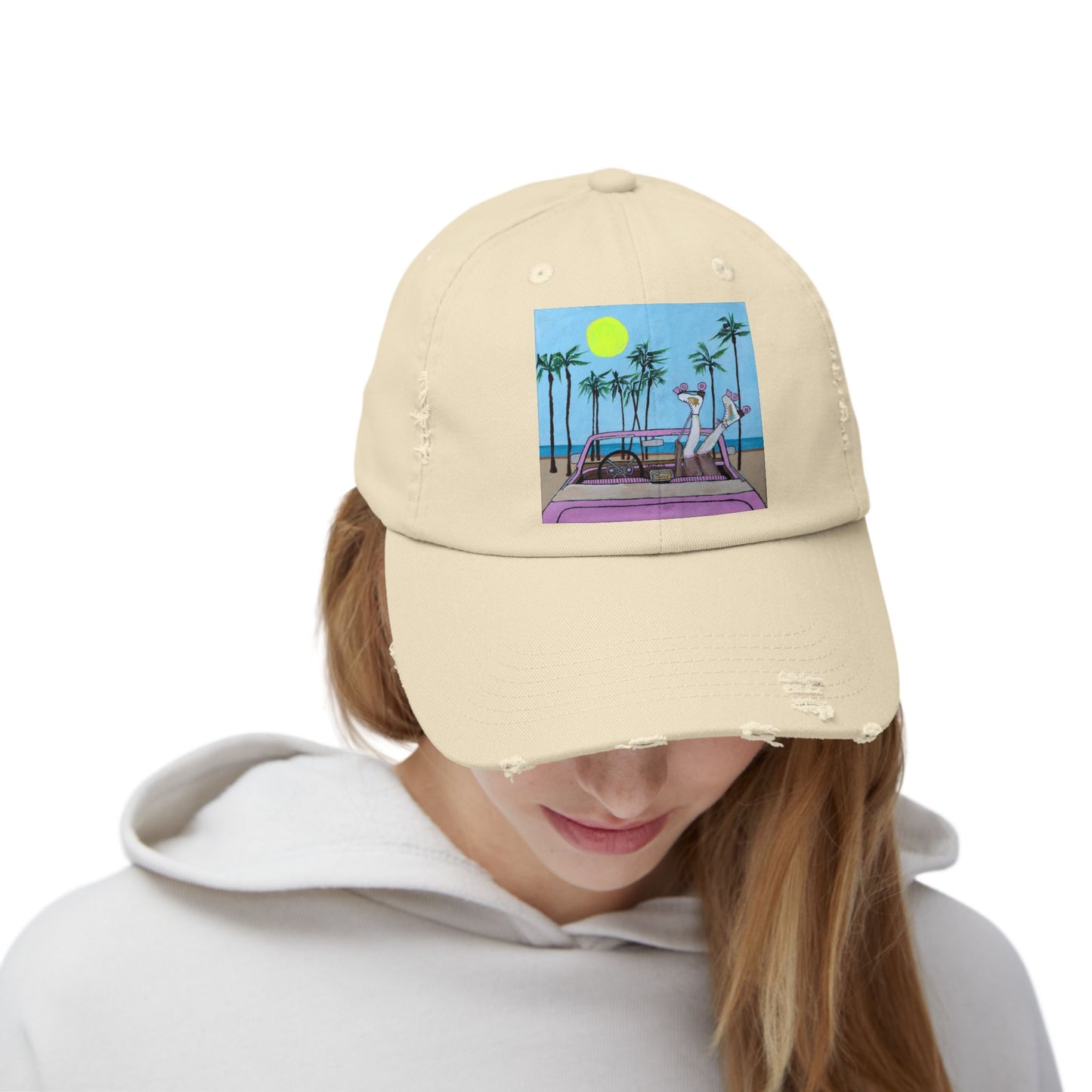 Beach Day Distressed Hat