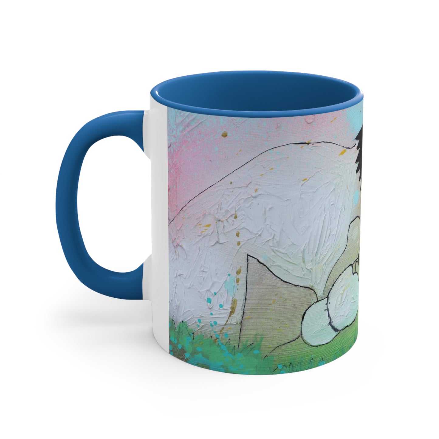 Upside Down Kisses Accent Coffee Mug