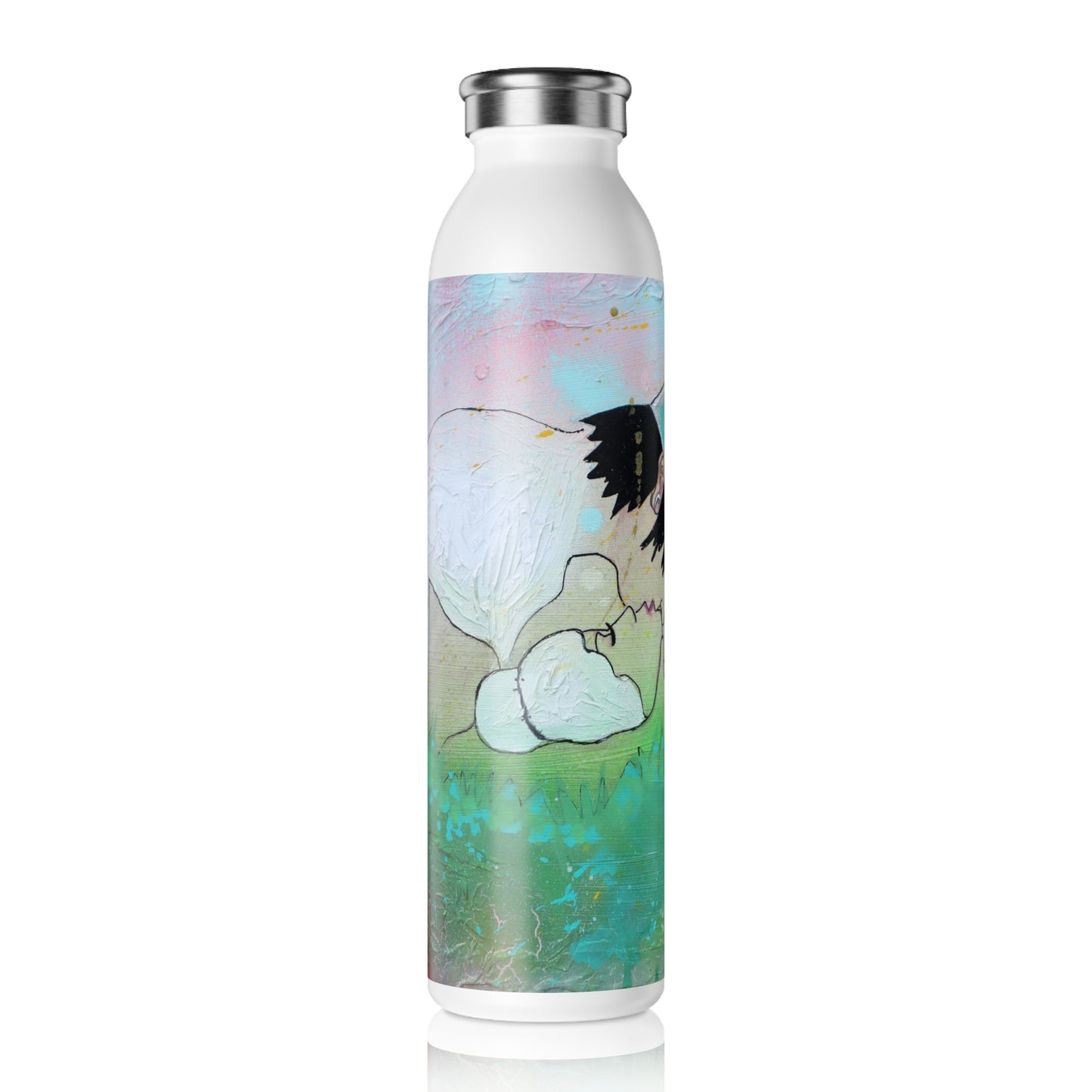 Upside Down Kisses Slim Water Bottle