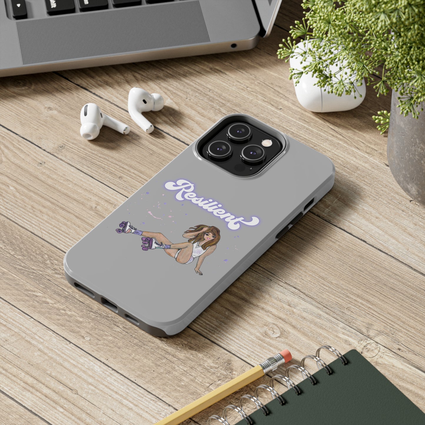 Resilient - Silvery Tough Phone Case