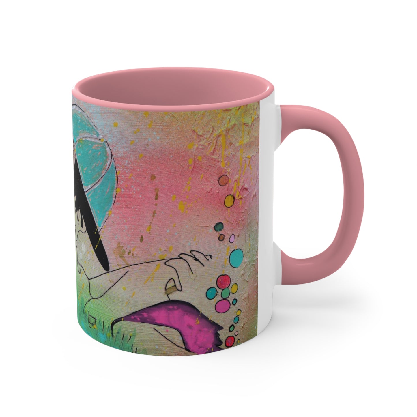 Upside Down Kisses Accent Coffee Mug