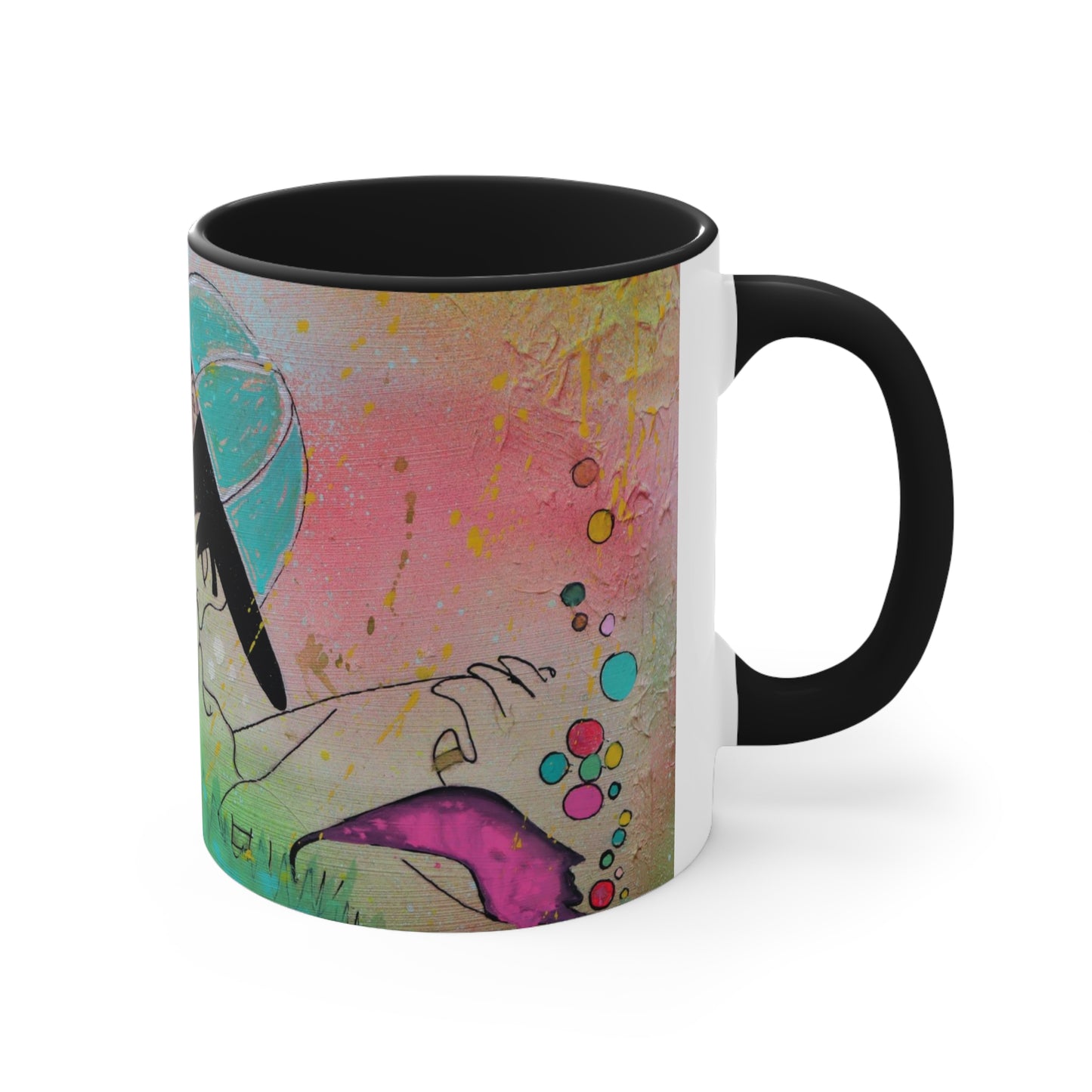Upside Down Kisses Accent Coffee Mug