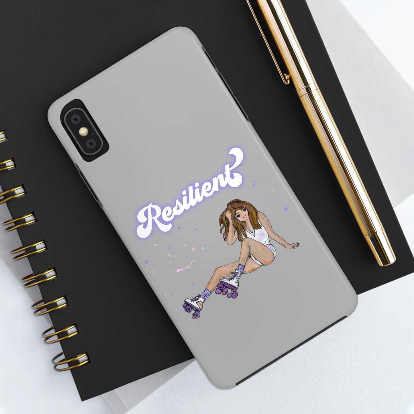 Resilient - Silvery Tough Phone Case