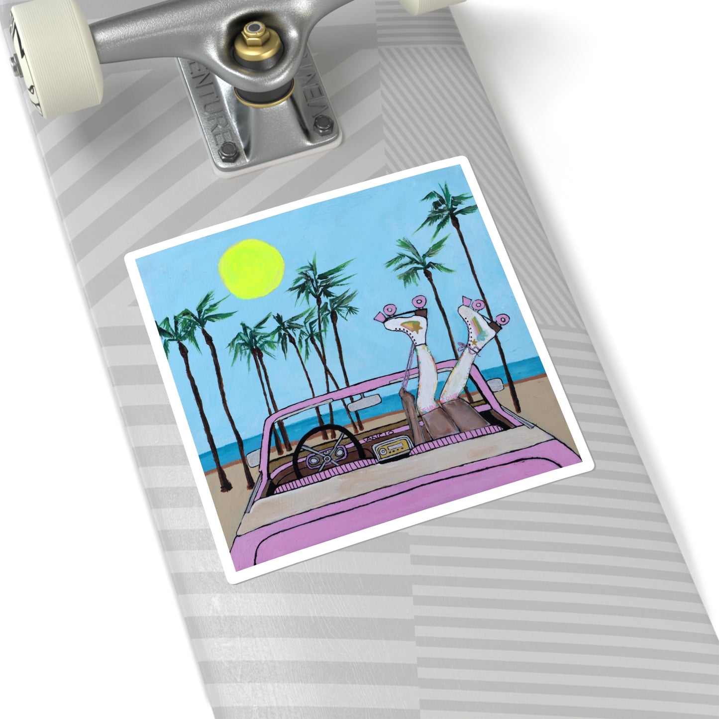 Roller Beach Babe Sticker