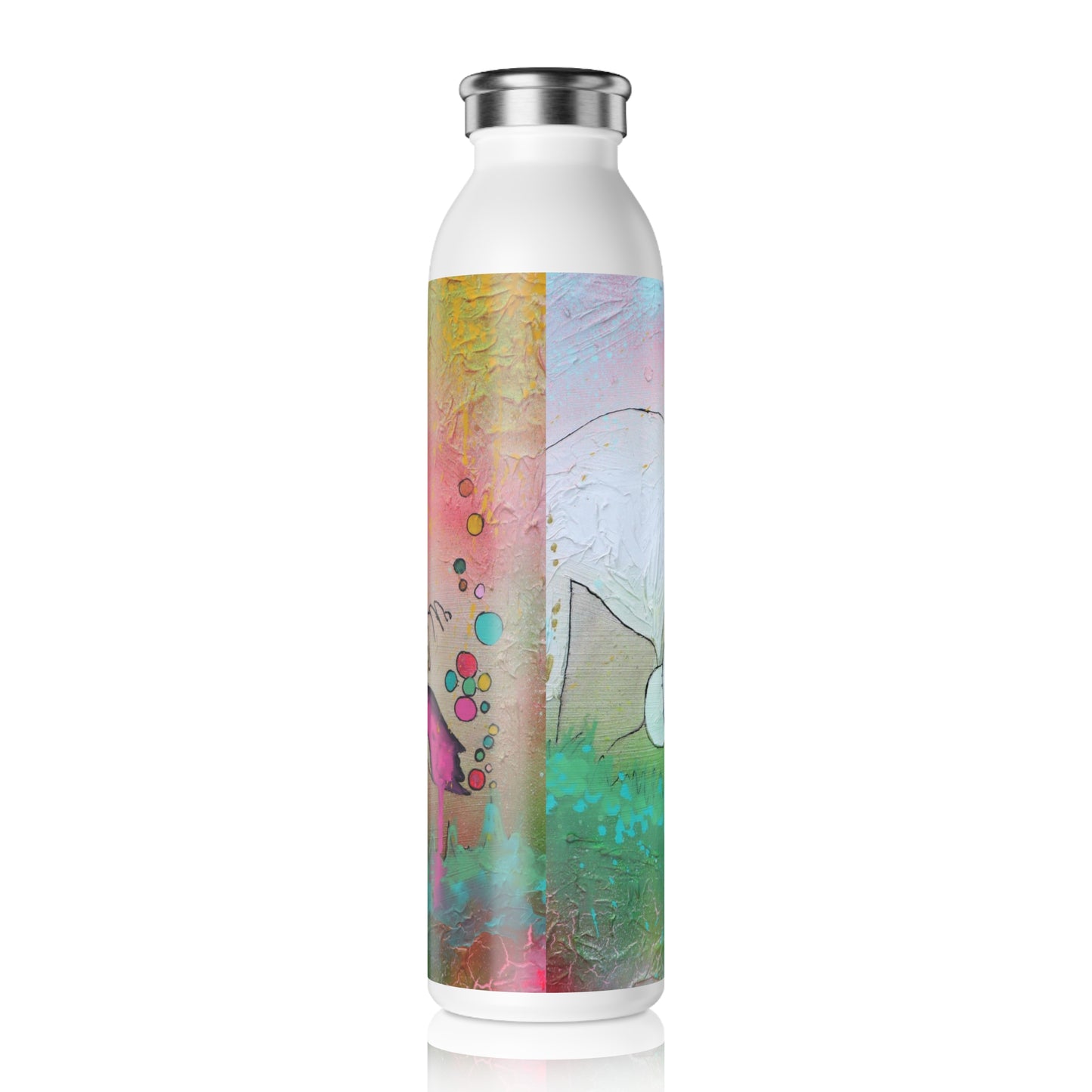 Upside Down Kisses Slim Water Bottle