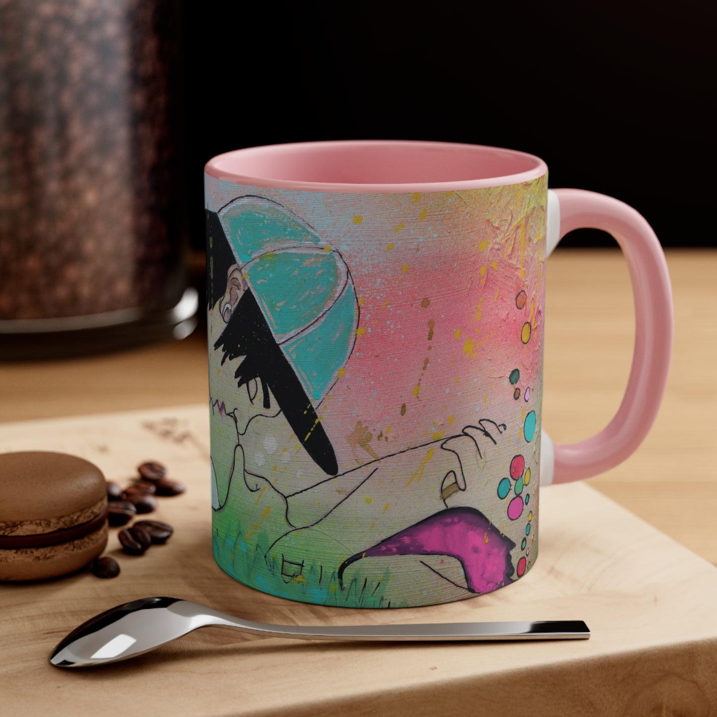 Upside Down Kisses Accent Coffee Mug