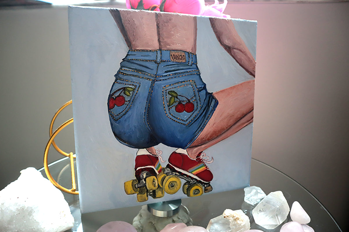 Cherry Drops Of Love Original Oil Painting